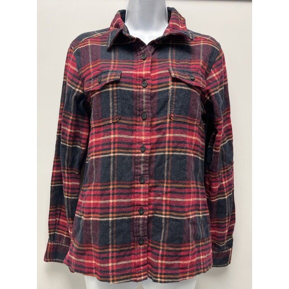 Patagonia Shirt Organic Cotton Flannel Button Plaid Button Shirt Women’s Size 6 - Picture 1 of 6